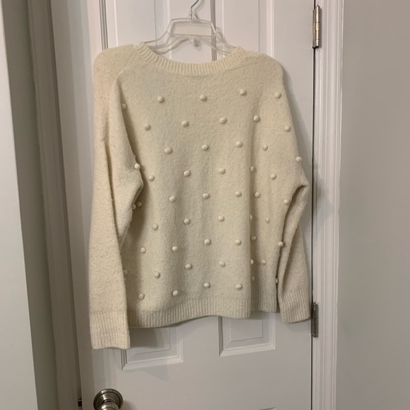 Madewell small bobble sweater cream color alpaca blend GUC - Picture 2 of 6